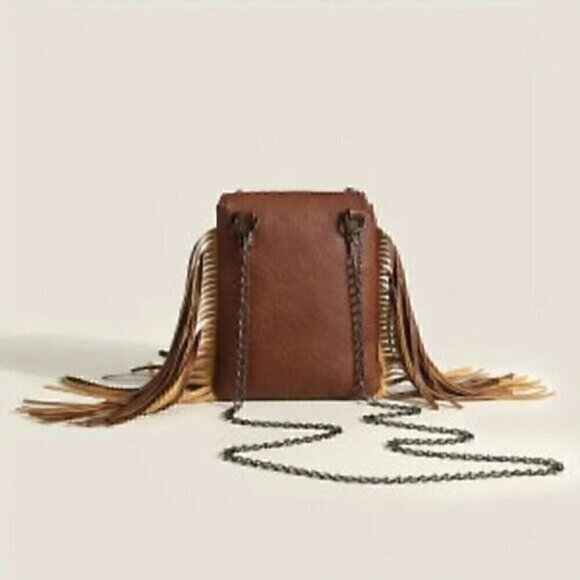 Y2K Fringe Crossbody Bag, Steampunk Chain Shoulder Bag, Trendy Studded Purse - Picture 4 of 8